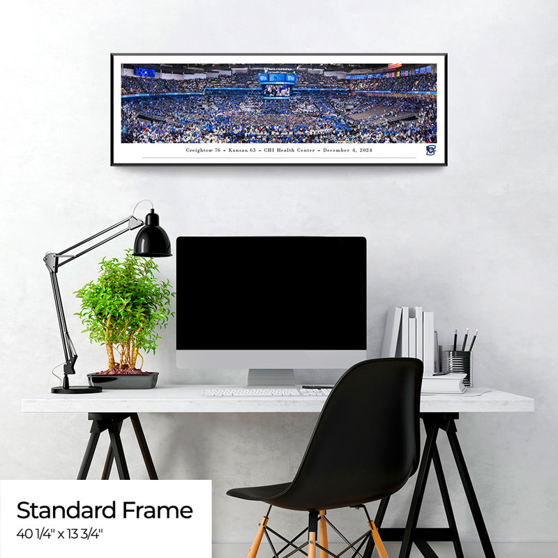 Affiches et impressions encadrées Creighton Bluejays Basketball, Cadre noir, Pas de tapis