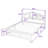 Vintage-Inspired Wooden Platform Bed with Unique Headboard-873768147-873768149