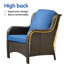 Chaise de patio avec coussins Tommy-140618640