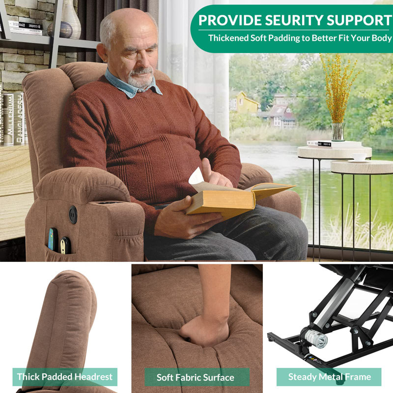 Calibos Upholstered Heated Massage Chair