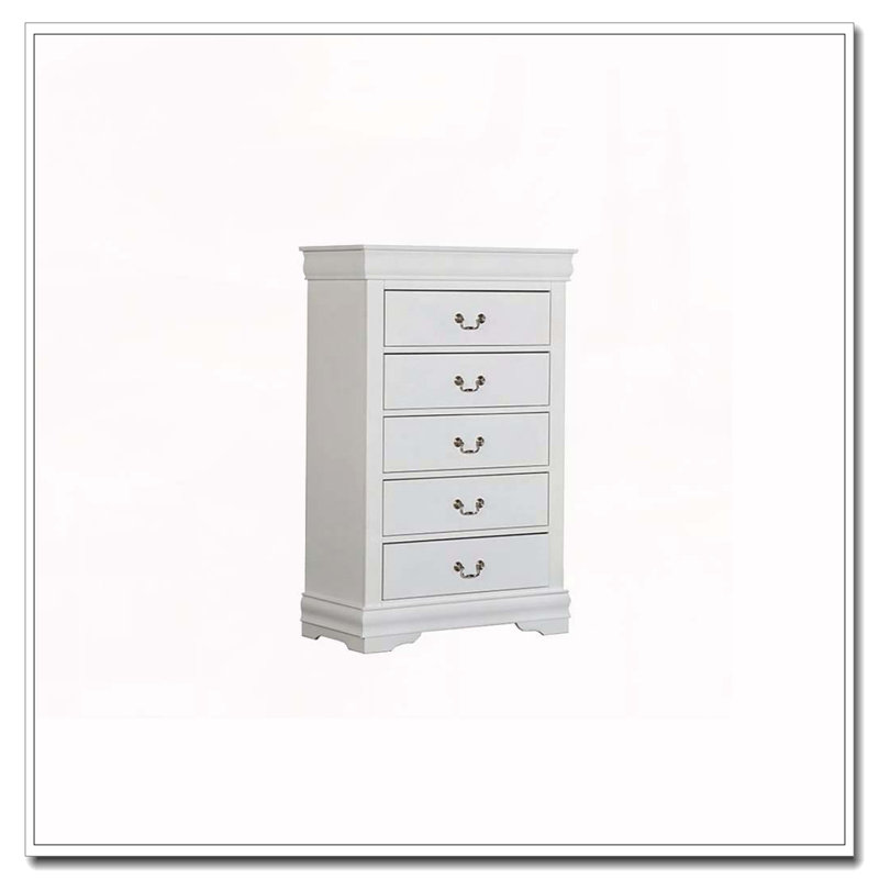 Commode 5 tiroirs, Blanc