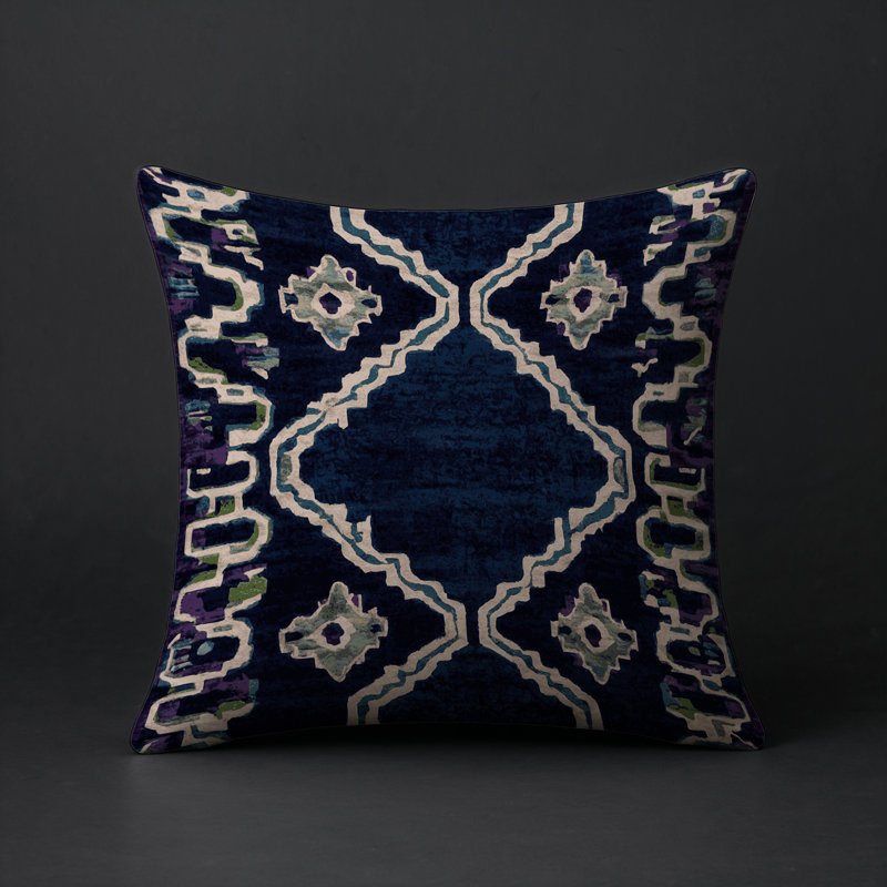 Coussin décoratif intérieur et extérieur Modern, Gris géométrique 57, Carré 16 po