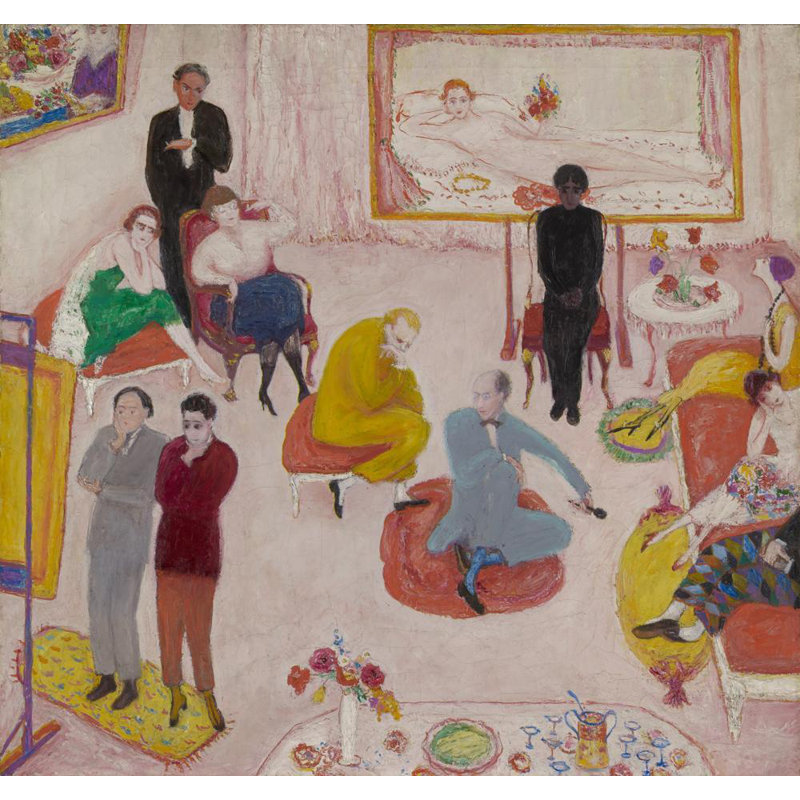 "Studio Party" by  Florine Stettheimer - Gallery Wrap Canvas Wall Art, 18" H x 14" W