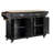 Kitchen Island With Rubber Wood Countertop-598838174