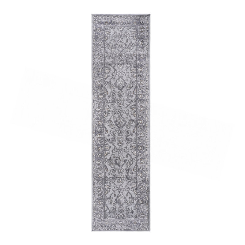 Collection 2X8 Ivory/Grey/Oriental Non-Shedding Living Room Bedroom Dining Home Office Stylish And Stain Resistant Area Rug