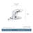 M-Power Sensor-Operated Electronic Centerset Low Arc Bathroom Faucet