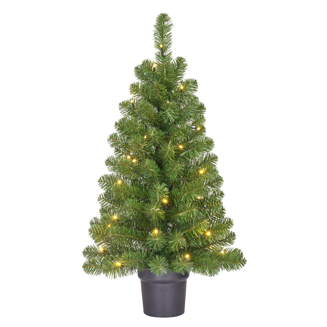 Künstlicher Weihnachtsbaum 90 cm Weiß mit Beleuchtung