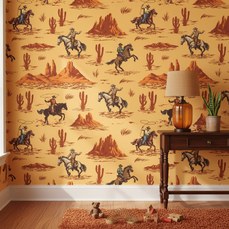 Murale Western Cowboys Desert