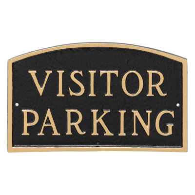 Visitor Parking Statement Garden Plaque