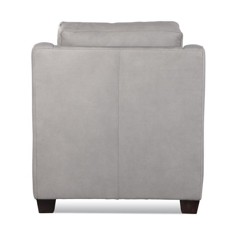 Oliver Leather Armchair, Black, Luxtan White