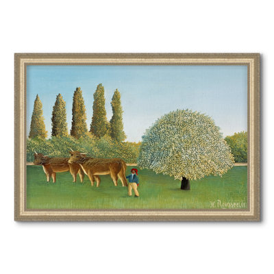 Meadowland (The Pasture), 1906-Henri Rousseau-Custom Framed Canvas