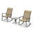 3 PCS Patio Rocker Set with High Backrest & Wood-Plastic Tabletop Coffee Table