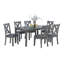 Finition table de salle à manger 6X chaises 7Pcs