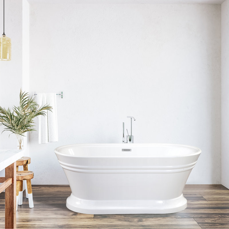 Solace 59.1'' x 29.5'' Soaking Acrylic Bathtub