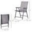2 chaises de patio pliantes, une sangle extérieure empilable avec pour la pelouse, le camping, la plage. Structure en métal, gris, sans assemblage, capacité de 242 lb de chaises porteuses, salle à manger