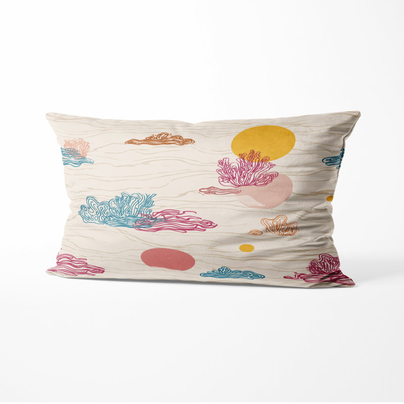 Coussin abstrait - Coussin de plage, H 12 po x l 20 po