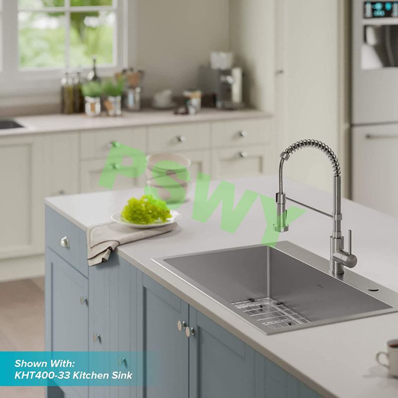 Robinet de cuisine à poignée simple en acier inoxydable