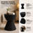 Durant Modern Hourglass Drum End Table with Removable Storage Lid, Indoor Outdoor Side Table & Small Patio Stool, No Assembly Lightweight Accent Table-683364347-780214274