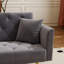 Canapé-lit pliable de style américain de 72 pouces en velours gris, multifonctionnel pour les petits salons Lit de style rétro, 3 appartements
