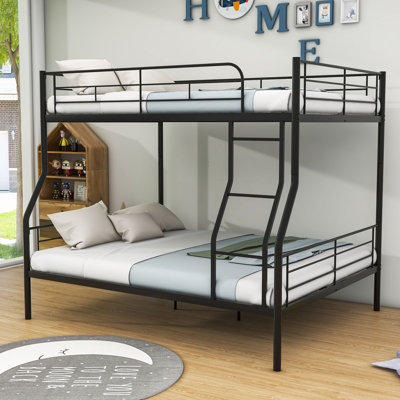 Alezandria Kids Full XL Over Queen Metal Bunk Bed with Guardrail by Isabelle & Max