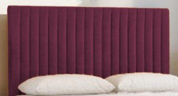 Upholstered Bed with Mattress, Purple, Small Double (4')