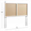 Tête de lit classique en bois massif blanc et canne, convient aux lits doubles et grands pour les chambres de style bord de mer
