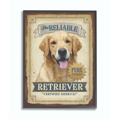 « reliable retriever dog pour chien », impression sur affiche