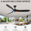 Solid Wood Ceiling Fan with  Remote-1840510696-1840510693