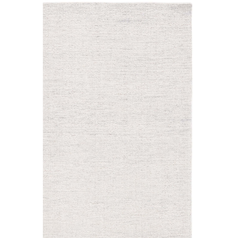 Duchesne Hand Tufted Wool Cotton Rug in Grey/Light Grey/Ivory, Runner 2'3" x 9'
