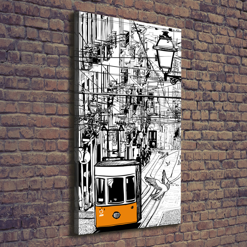 Tram In Lisbon - Wrapped Canvas Print, 140cm H x 70cm W