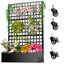 Boîte à fleurs en métal avec treillis