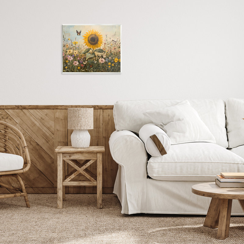 «Sunflower Wonder Summer Meadow», plaque murale par Petal Prints Design