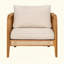 Chaise avec accoudoirs rembourrée pour l'extérieur