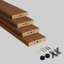 Paravent pivotant en lattes de bois de 106,5 po x 4,5 po, cloison de séparation ajustable pour salon, bureau et espaces ouverts-2101267896