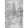 Tapis performance gris / blanc moderne à motif abstrait tissé à la machine Deedra