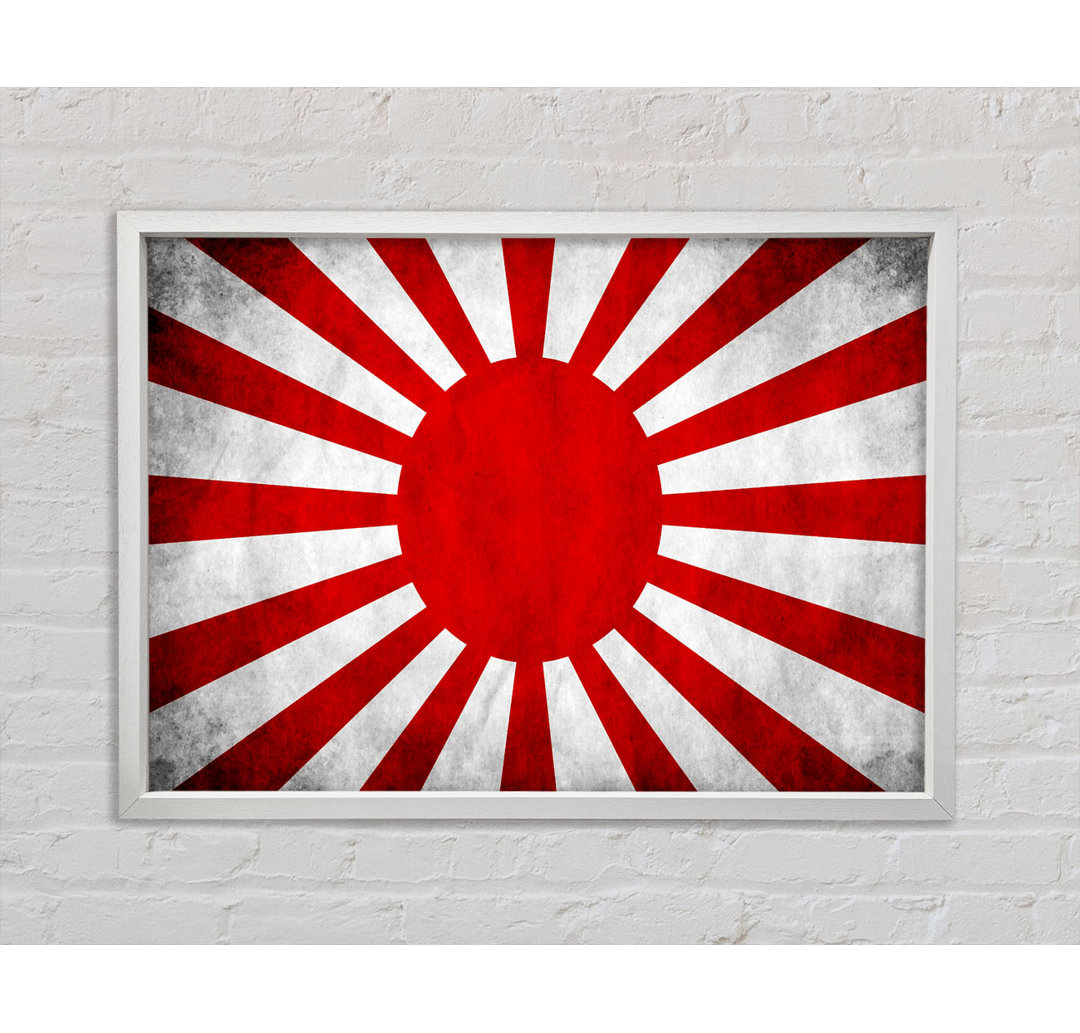 Japanische Kriegsflagge - Einzelner Bilderrahmen Kunstdrucke auf Leinwand