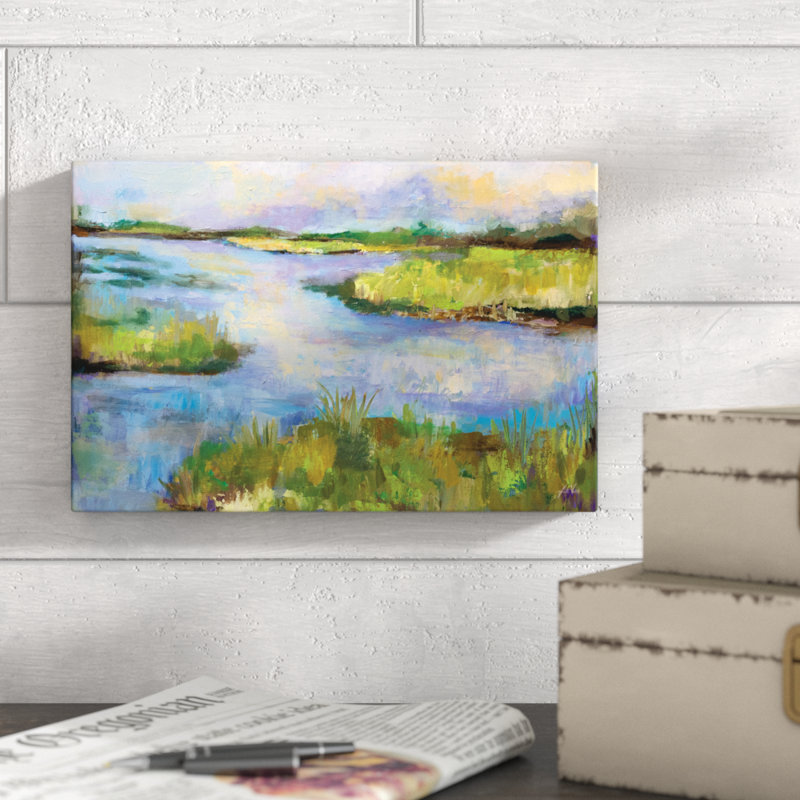 Connecticut Marsh by Jeanette Vertentes - Wrapped Canvas Painting, 20cm H x 30cm W