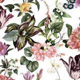Flora Collection Floral Rhapsody Wallpaper Roll