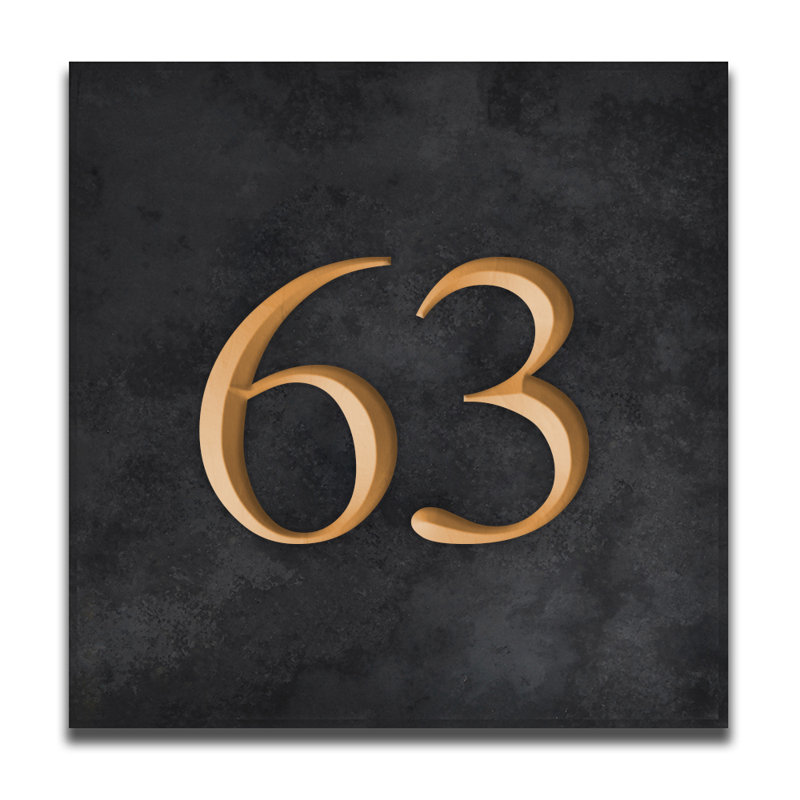 Velia 17.78cm H Stone House Number, Gold, 63