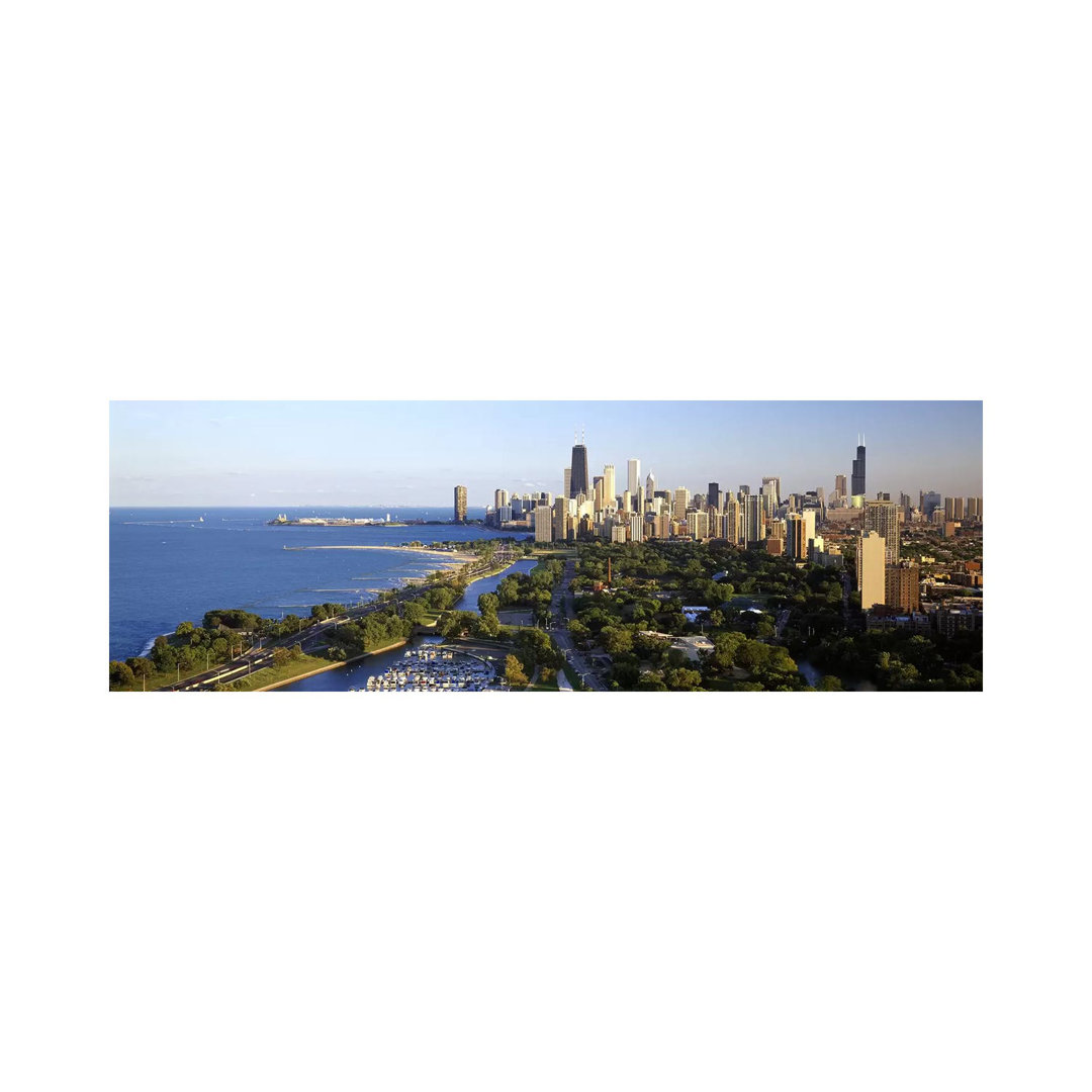 USA, Illinois, Chicago - Wrapped Canvas Panoramic Print