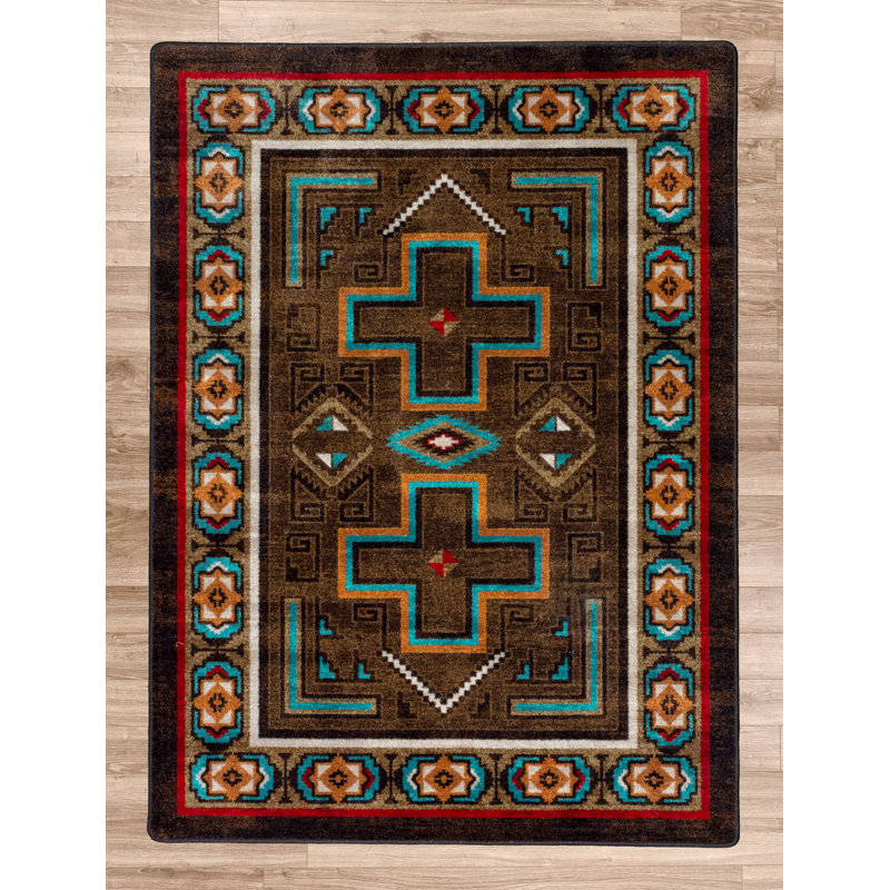 Southwestern Indoor Rug, Rectangle 3'10" x 5'4"