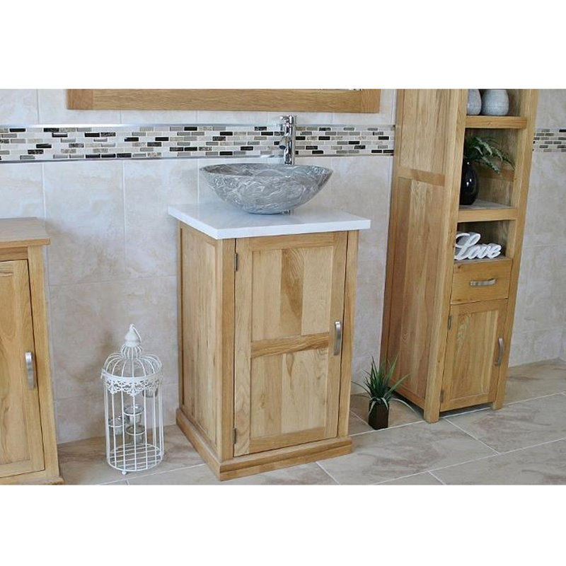 Mary 500mm Single Bathroom Vanity with Vessel St1 Basin, Grey