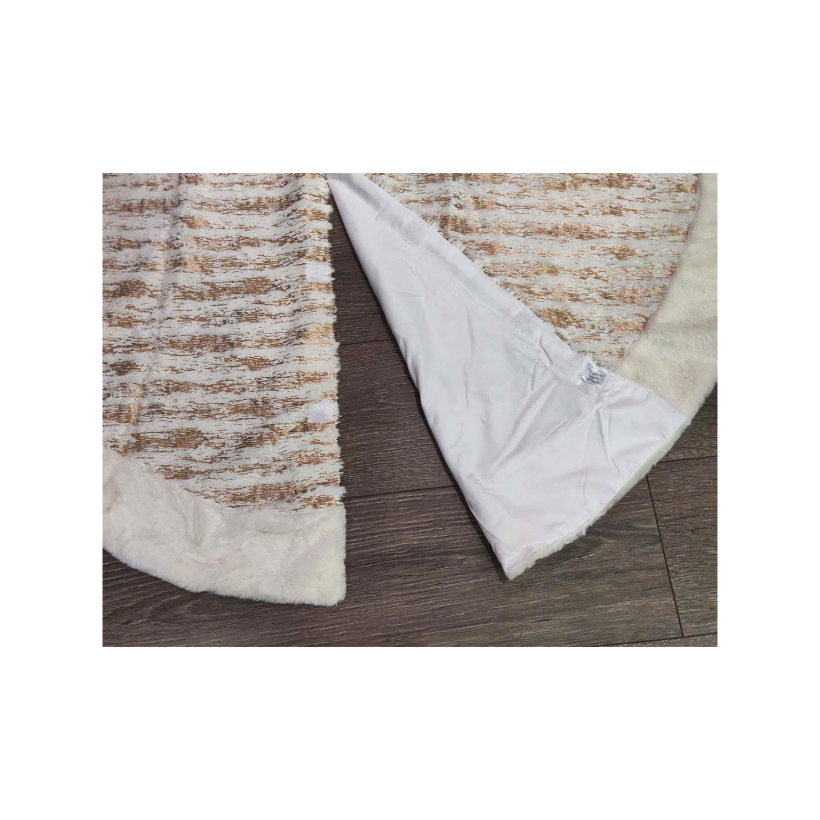 Faux Fur Tree Skirt, Gold, 72" H x 72" W