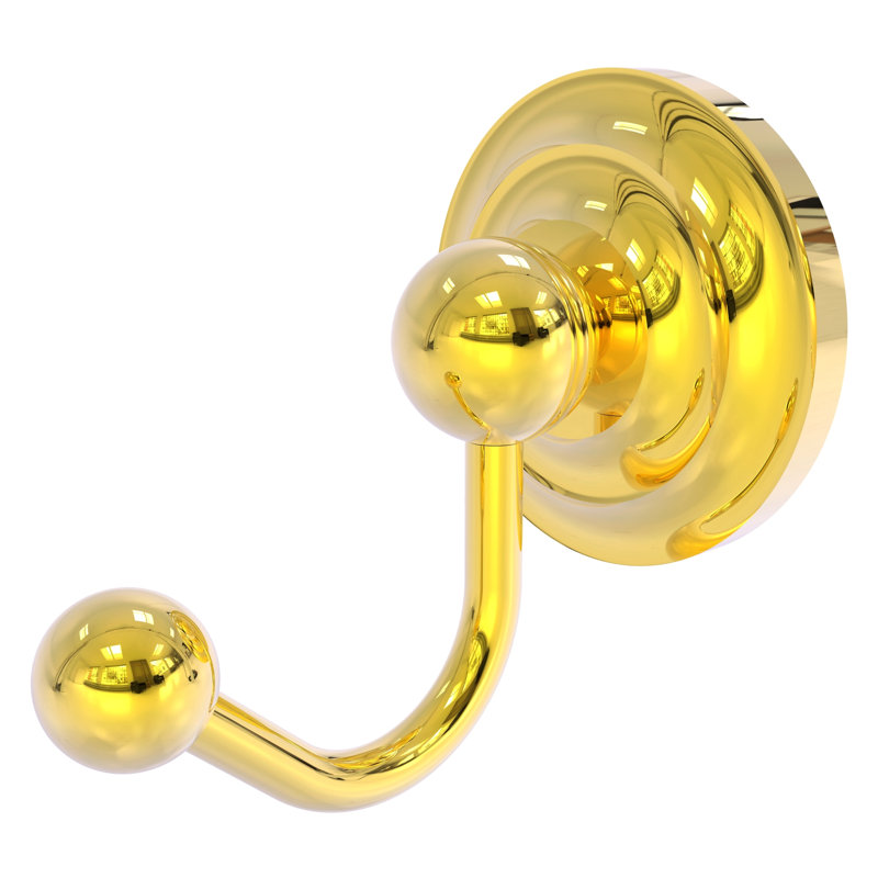 Gober Wall Mounted Towel Hook, Polished Brass