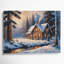 «Thanksgiving Cozy chalet», art sur toile gris-1406322499