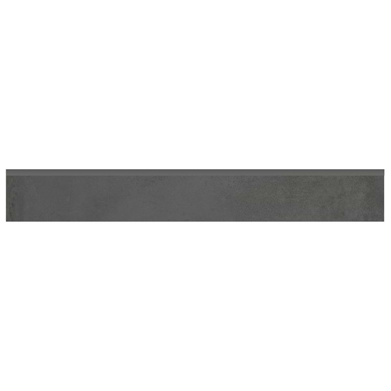 Angela Harris Flatiron 3X24 Semi-Polished Porcelain Bullnose, Black