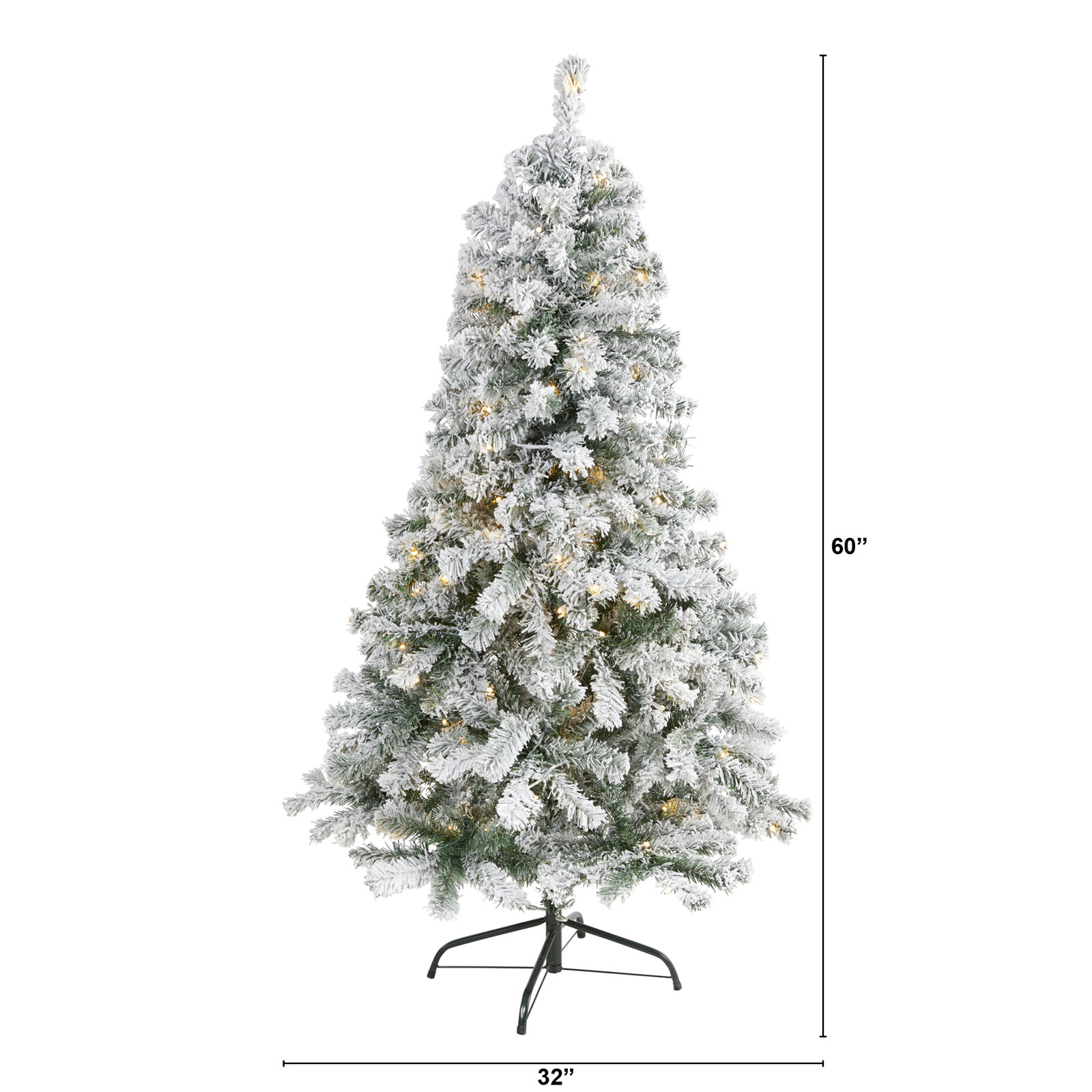 Lighted Artificial Christmas Tree, 5' H