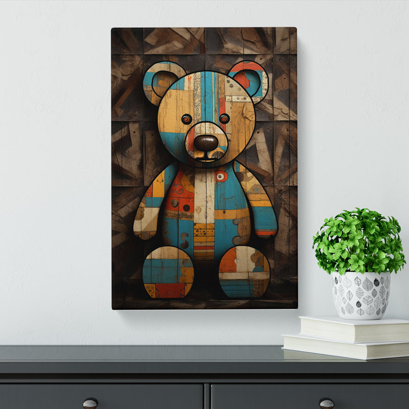 Teddy Bear - Wrapped Canvas, 76cm H x 50cm W x 3cm D