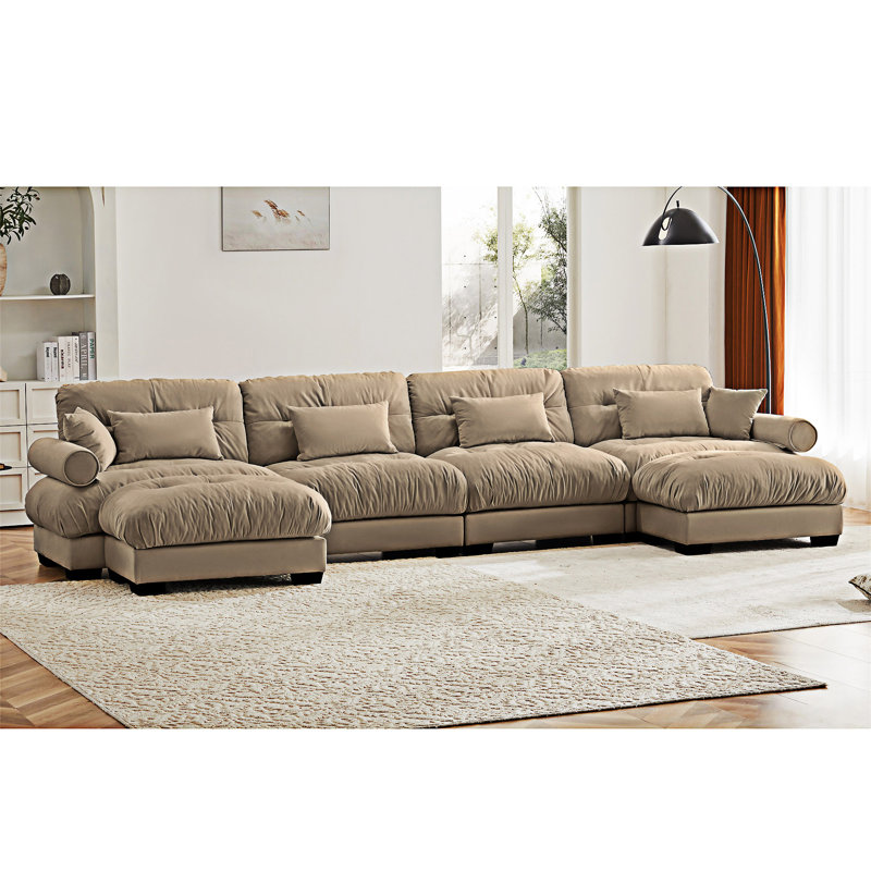 Canapé modulaire modulaire avec repose-pieds convertible