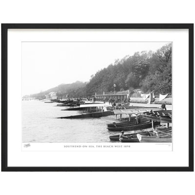 Southend on Sea, the Beach West 1898 1 Piece Single Picture Frame Wall Art